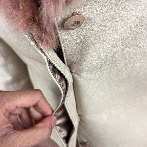 Vero Moda Y2K Leather & Fur Trim Jacket - Picture 6 of 10